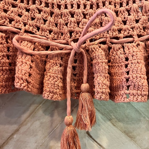 NWOT Free People Megan Crochet Top Coastal Grandma Resortwear Size L - Picture 7 of 10